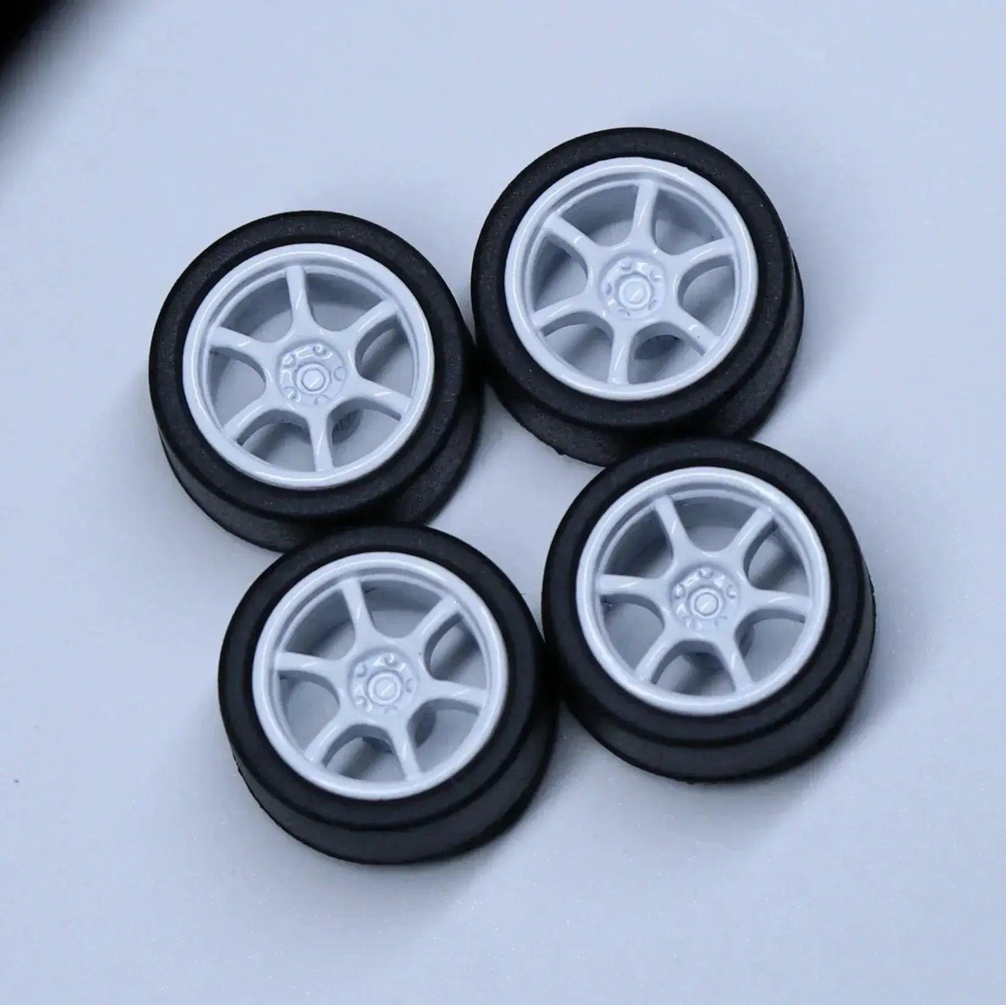  ABS Wheels With Rubber Tires For Scale Models Durable -  ToylandEU™
