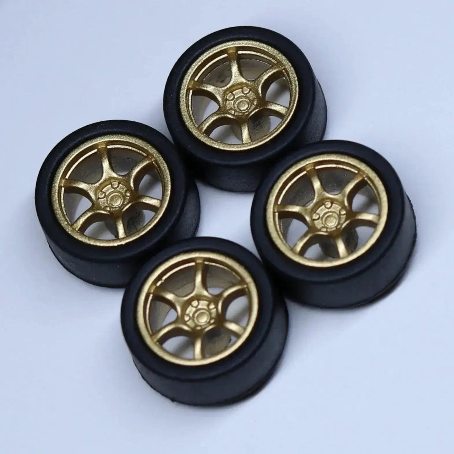  ABS Wheels With Rubber Tires For Scale Models Durable -  ToylandEU™