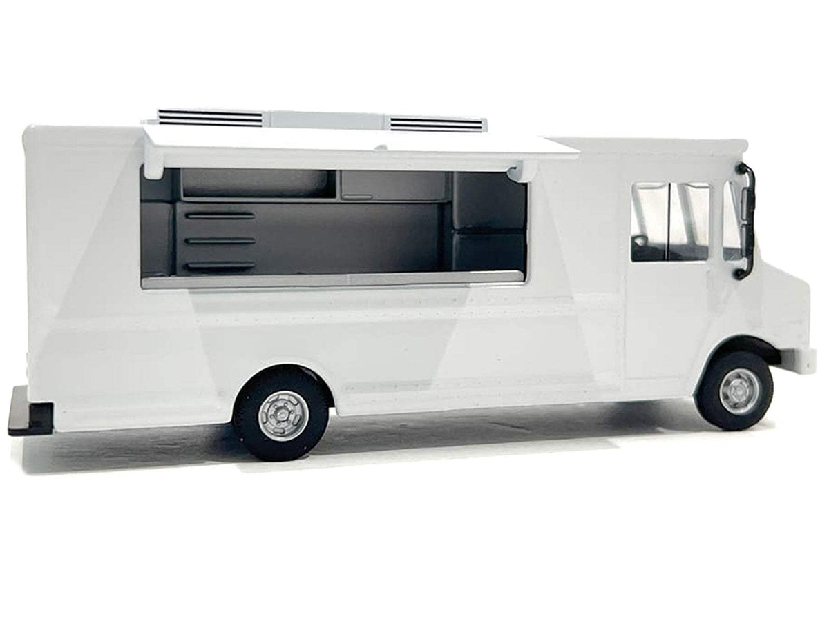Food Truck Plain White with Graphics | 1/64 Scale Diorama | American Diorama | Collector Quality