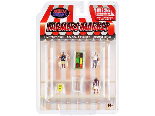 Farmers Market 6 piece | 1/64 Scale Figure | American Diorama | Limited Edition of 4800