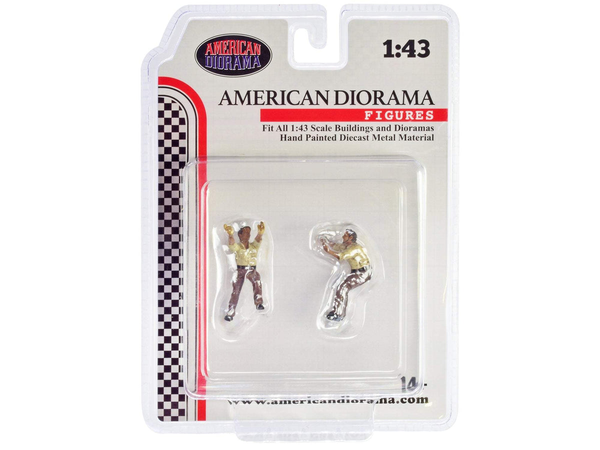 Diecast Figures | 1/43 Scale | 2 Piece Mechanic Set | Diorama Hobbyists