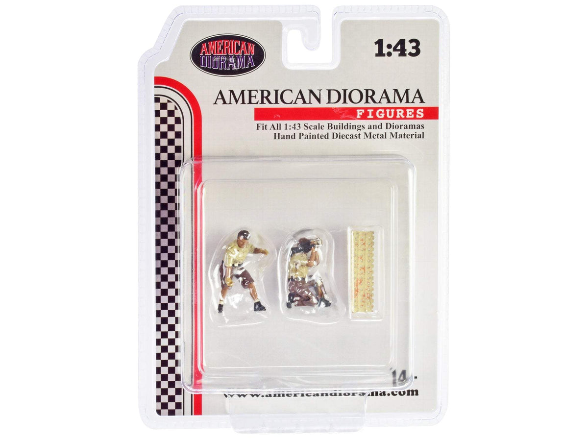 Diecast Figures | 1/43 Scale | Hand Painted Metal | 2 Piece Set