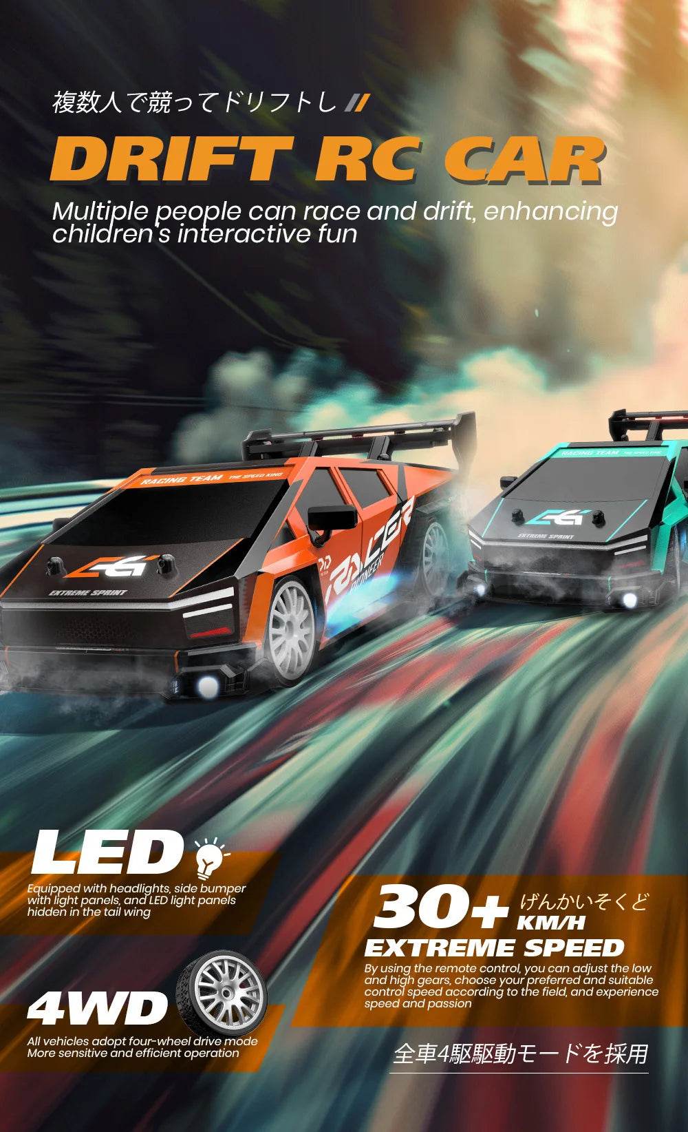 AE86 1/24 RC Drift Remote Control Racing Toy for Boys - ToylandEU