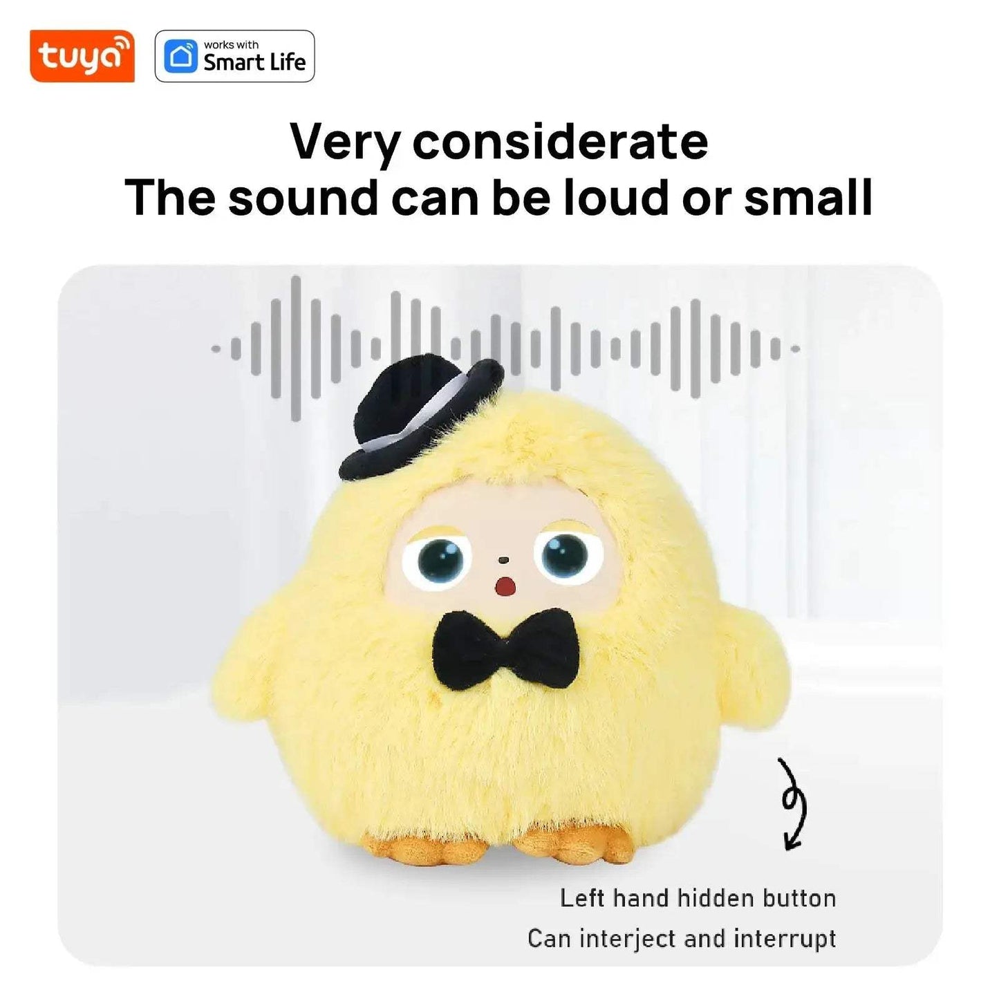 AI Plush Robot Interactive Toy With LED Eyes For Kids - ToylandEU