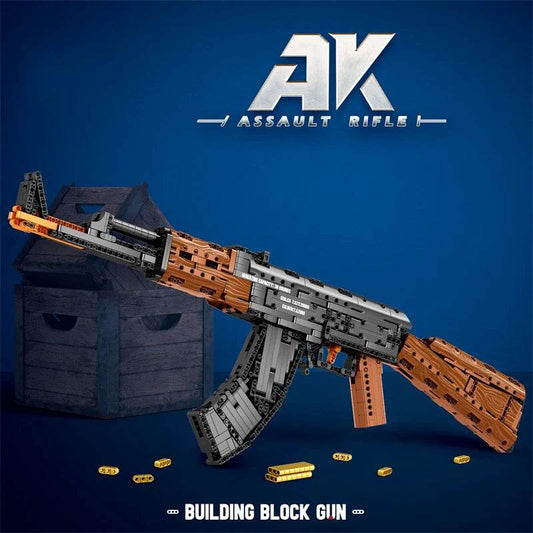 AK47 Assault Rifle Model Building Blocks Military Army Weapon - ToylandEU