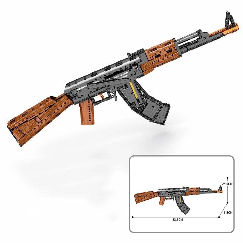 AK47 Assault Rifle Model Building Blocks Military Army Weapon - ToylandEU