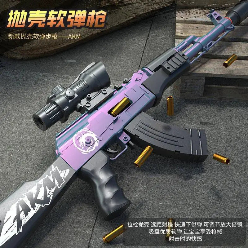 AK47 Toy Gun With Manual Shell Ejection And Soft Bullets - ToylandEU