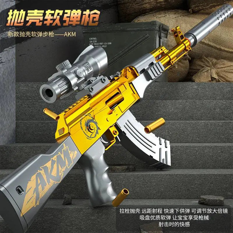 AK47 Toy Gun With Manual Shell Ejection And Soft Bullets - ToylandEU