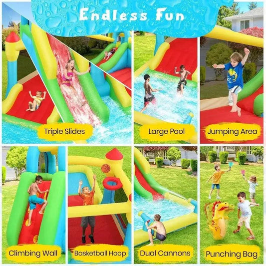  AKEYDIY Inflatable Water Slide Bounce House Pool -  ToylandEU™