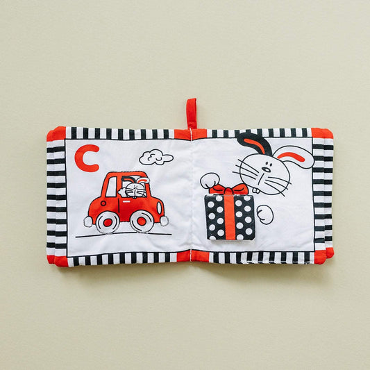 Soft Cloth ABC Book | High Contrast Colors | Crinkle Sensory Layers | Newborn