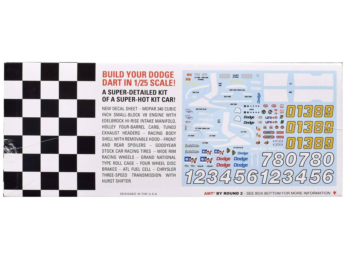 Dodge Dart Model Kit | 1/25 Scale | AMT Skill 2 | Short Track Kit Car