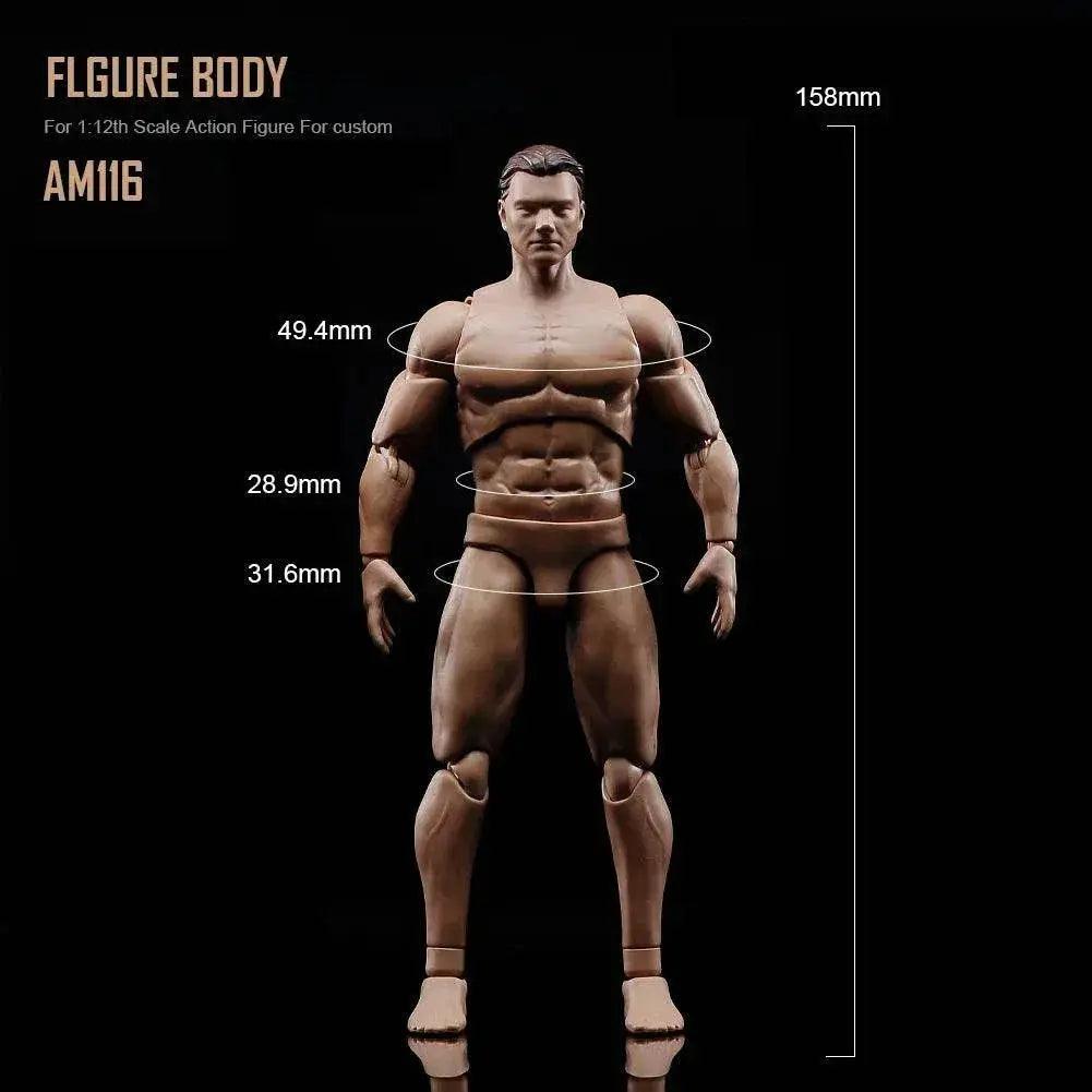  ANT AM116 1/12 Flexible Muscular Male Action Figure Doll -  ToylandEU™