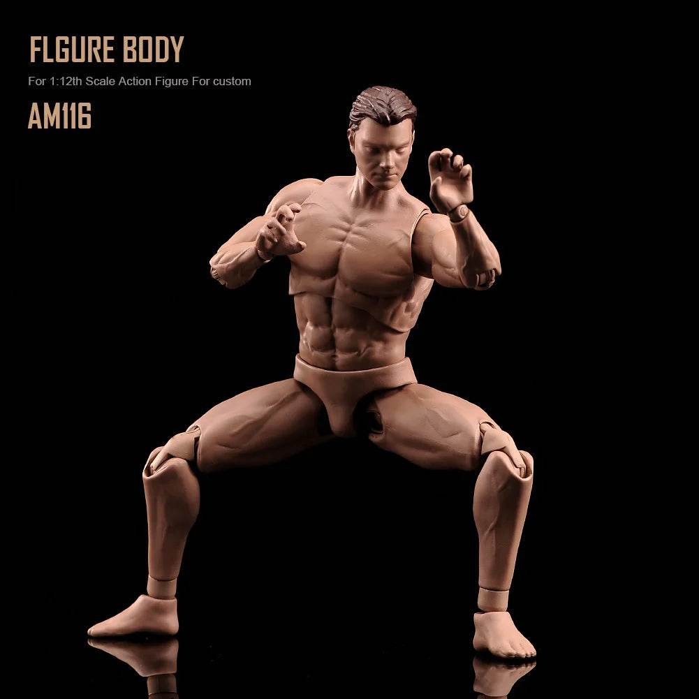 ANT AM116 1/12 Flexible Muscular Seamless Body Doll - ToylandEU