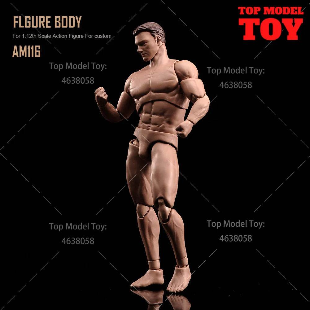 ANT AM116 1/12 Flexible Muscular Seamless Body Doll - ToylandEU