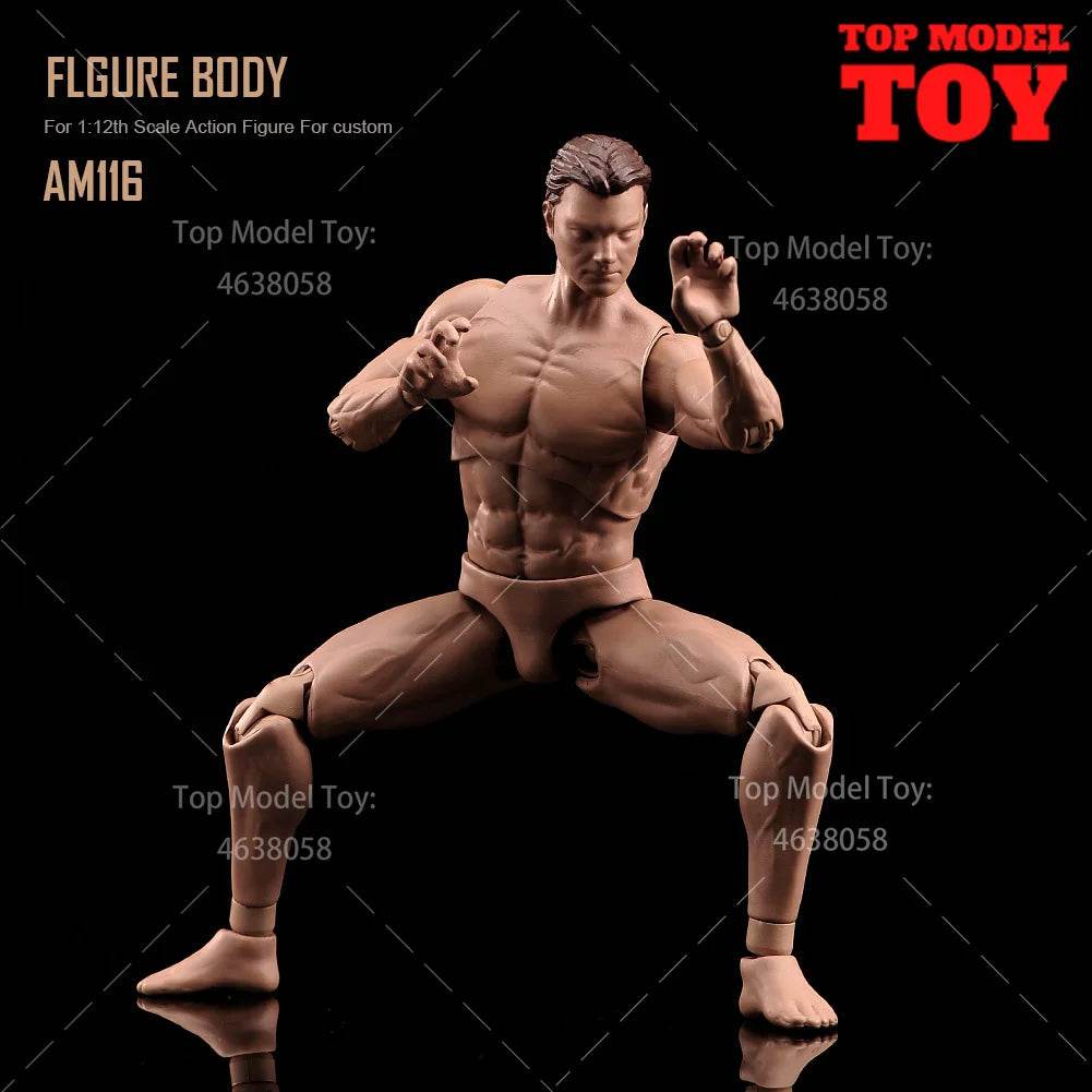 ANT AM116 1/12 Flexible Muscular Seamless Body Doll - ToylandEU
