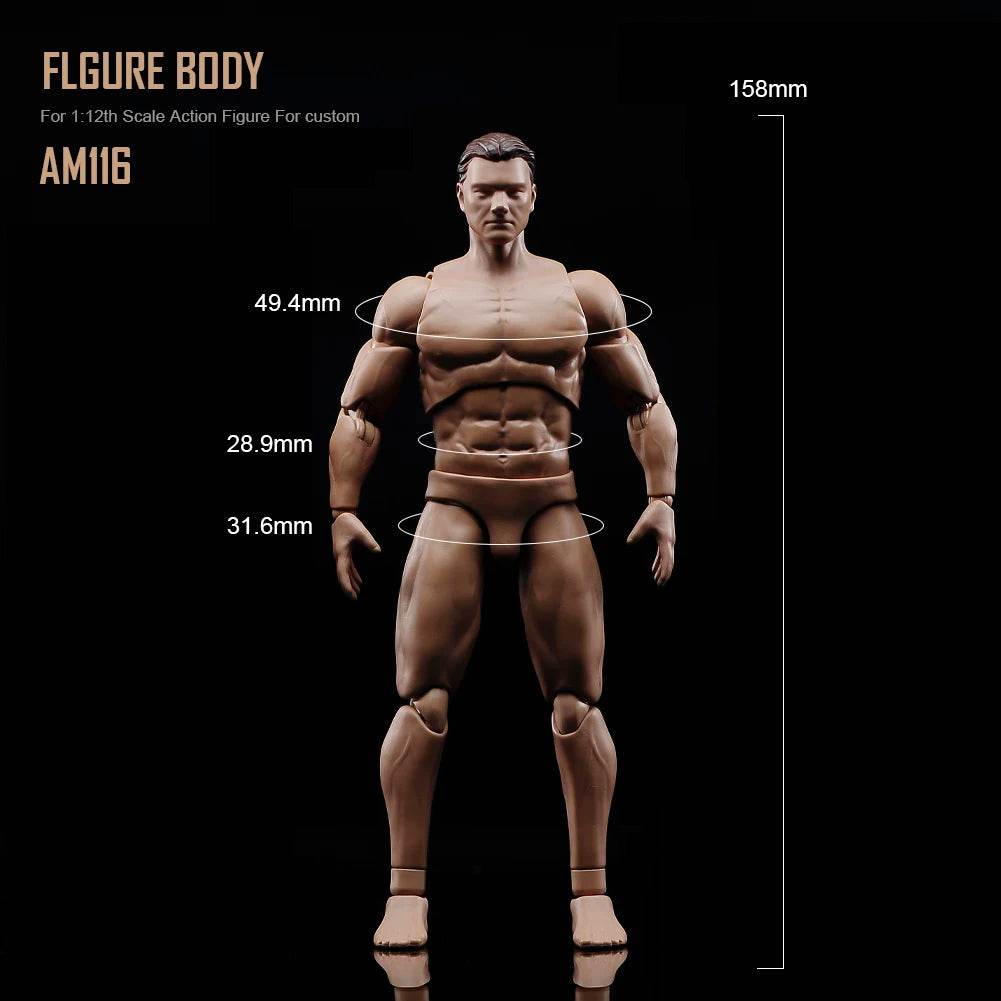 ANT AM116 1/12 Flexible Muscular Super Strong Seamless Body Action Doll - ToylandEU