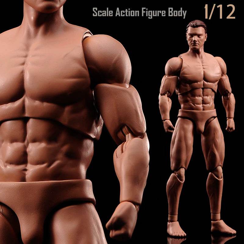 ANT AM116 1/12 Scale Male Strong Body Muscular Action Figure - ToylandEU
