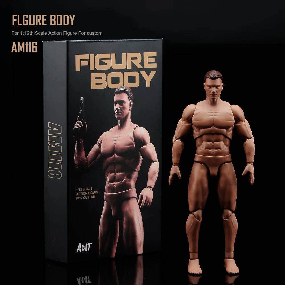 ANT AM116 1/12 Scale Male Strong Body Muscular Action Figure - ToylandEU