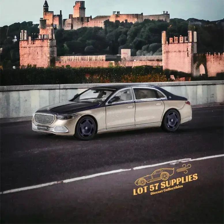  AR BOX 2021 Mercedes-Benz Maybach W223 Blue-Gold 1:64 -  ToylandEU™