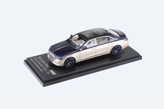  AR BOX 2021 Mercedes-Benz Maybach W223 Blue-Gold 1:64 -  ToylandEU™