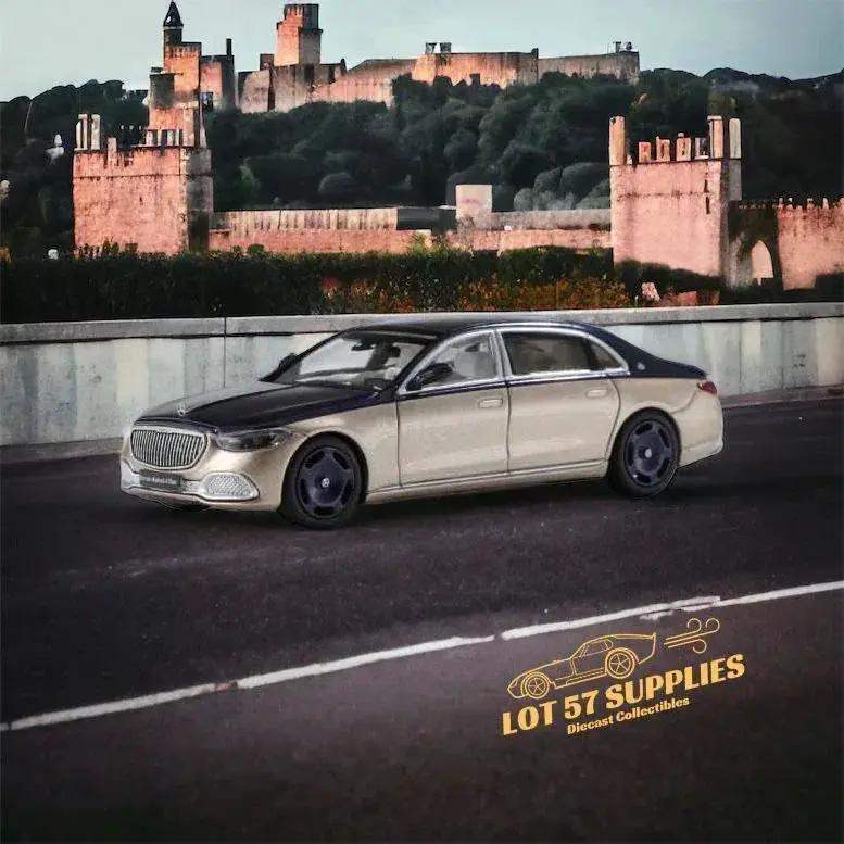 AR BOX 2021 Mercedes-Benz Maybach W223 Blue-Gold 2-Tone Licensed Product 1:64 - ToylandEU