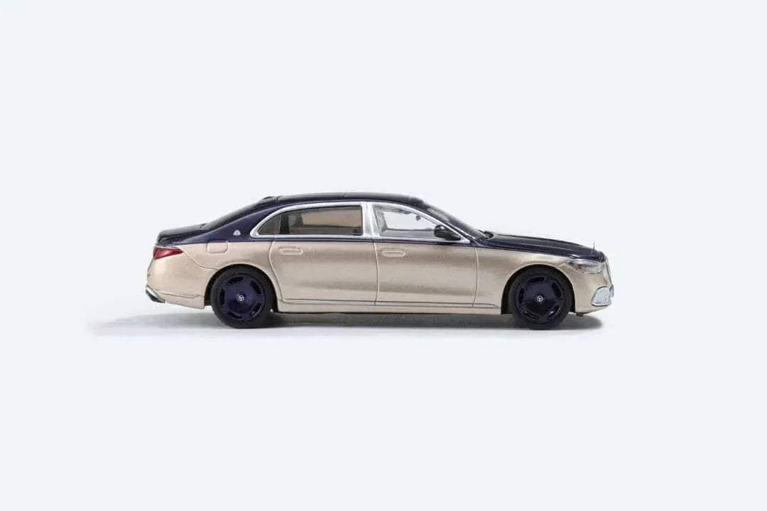 AR BOX 2021 Mercedes-Benz Maybach W223 Blue-Gold 2-Tone Licensed Product 1:64 - ToylandEU
