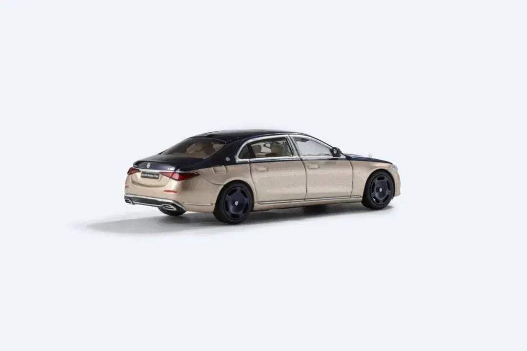 AR BOX 2021 Mercedes-Benz Maybach W223 Blue-Gold 2-Tone Licensed Product 1:64 - ToylandEU