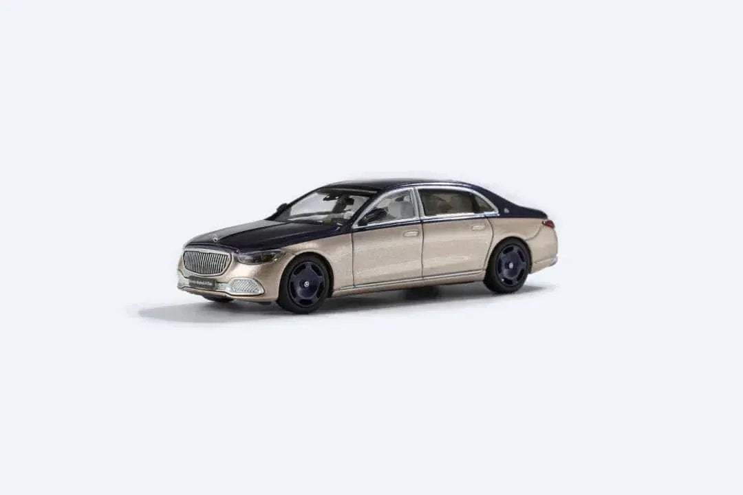 AR BOX 2021 Mercedes-Benz Maybach W223 Blue-Gold 2-Tone Licensed Product 1:64 - ToylandEU