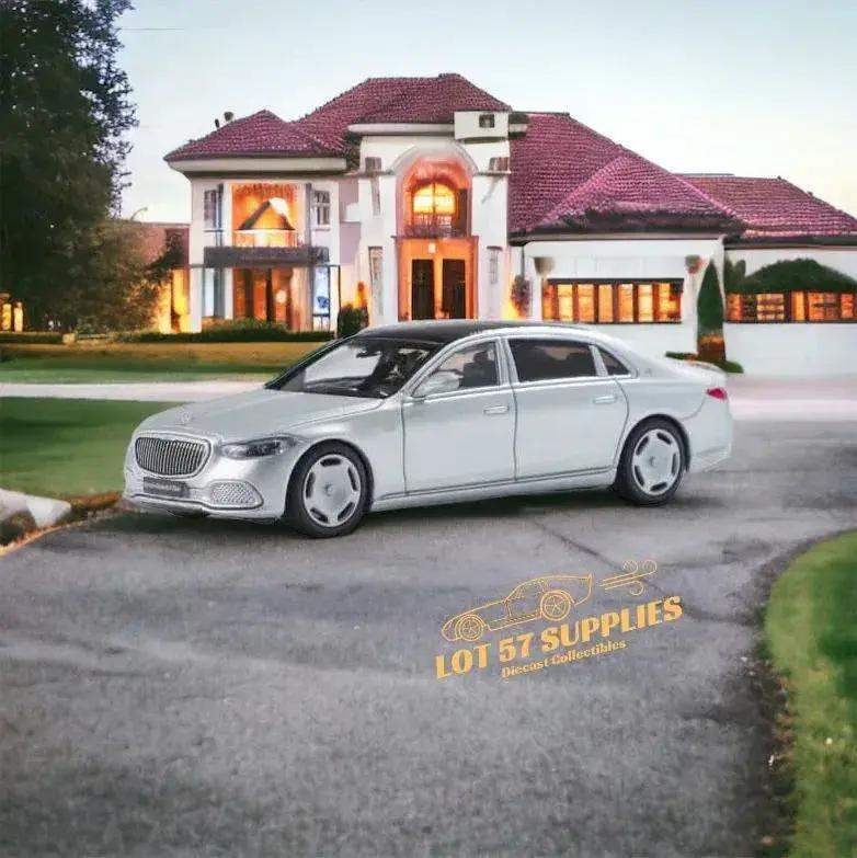 AR BOX 2021 Mercedes-Benz Maybach W223 Matte Silver Licensed Product 1:64 - ToylandEU