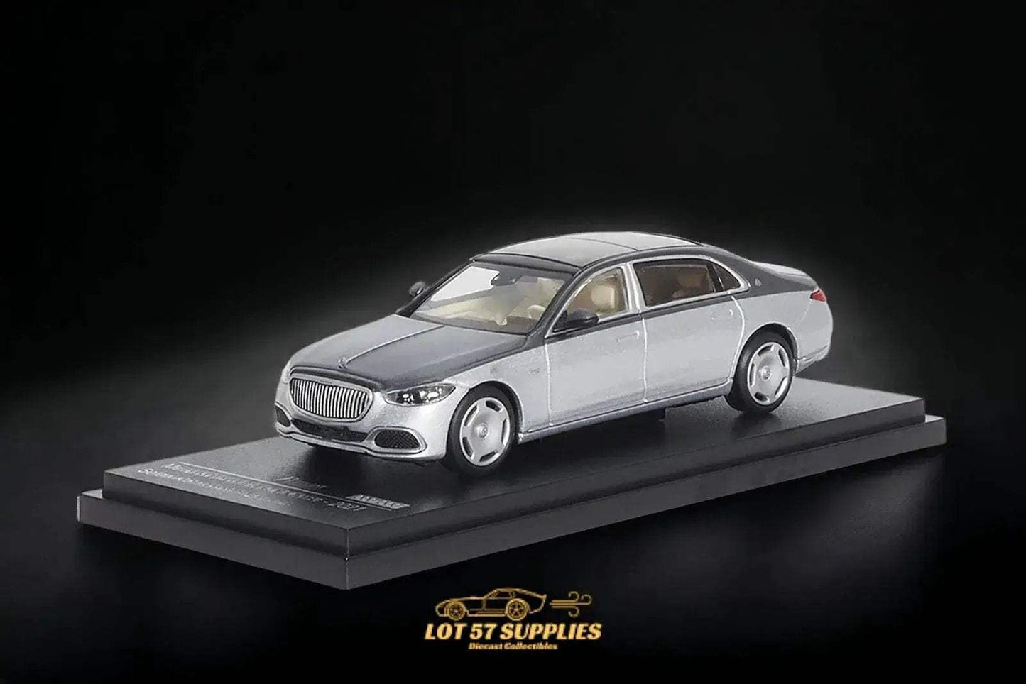 AR BOX 2021 Mercedes-Benz Maybach W223 Grey/ Hightech Silver 2-Tone Licensed Product 1:64 - ToylandEU