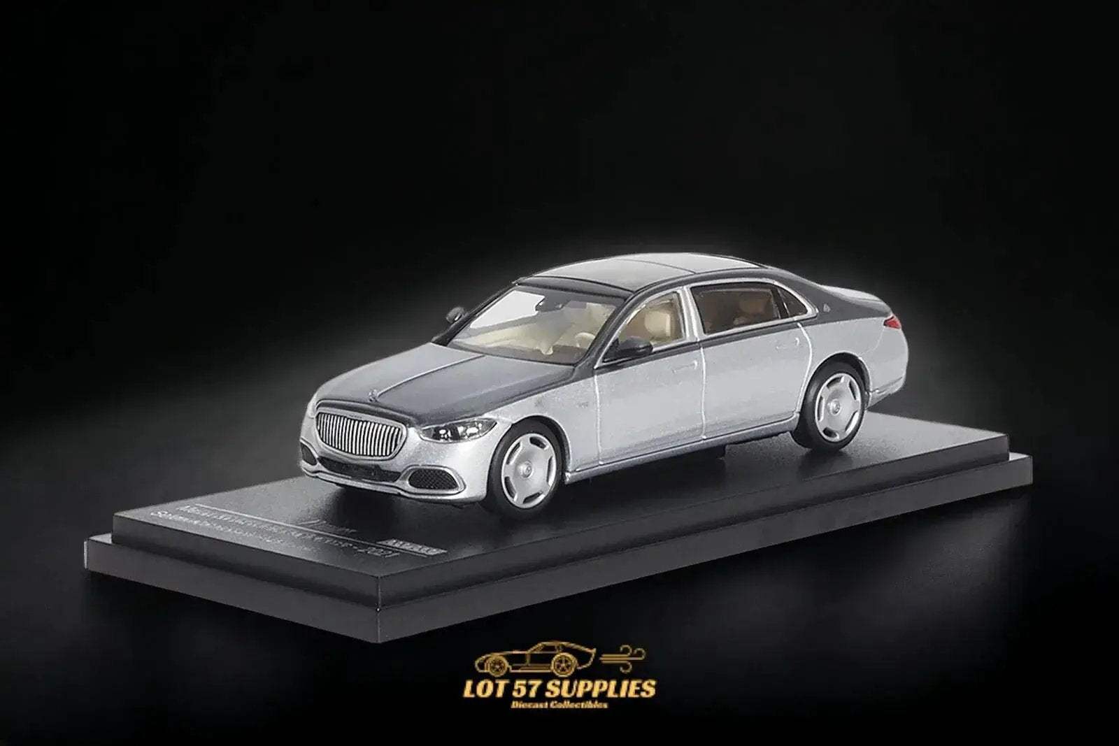 AR BOX 2021 Mercedes-Benz Maybach W223 Grey/ Hightech Silver 2-Tone Licensed Product 1:64 - ToylandEU