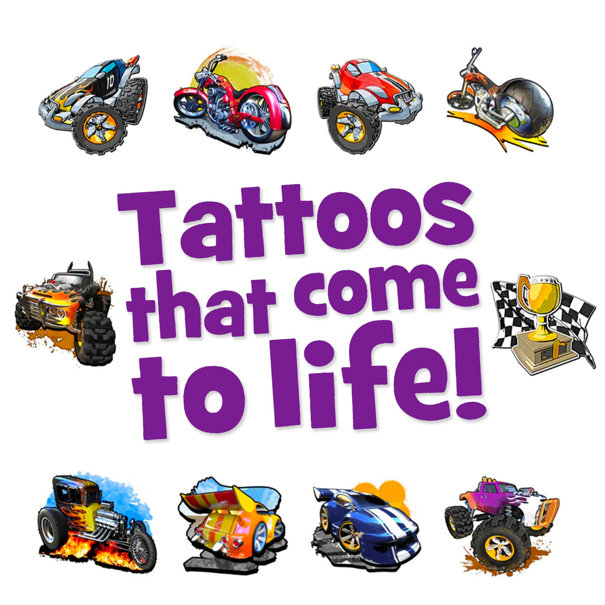 AR Temporary Tattoos | 3D Car Animations | Toylandeu™