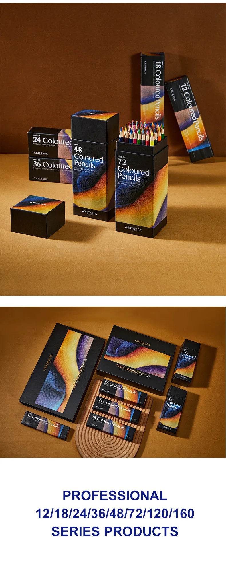 ARJTRACK Professional Oil Wood Pencils Soft Watercolor Pencils - ToylandEU