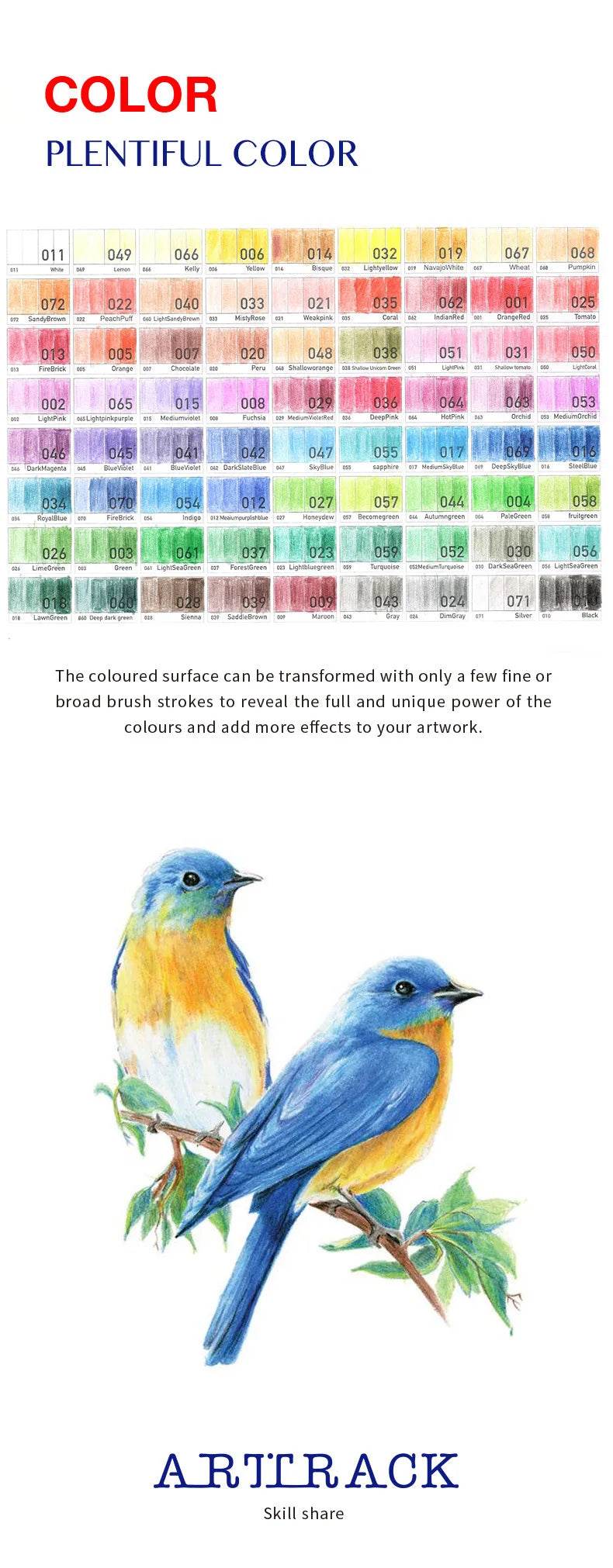 ARJTRACK Professional Oil Wood Pencils Soft Watercolor Pencils - ToylandEU