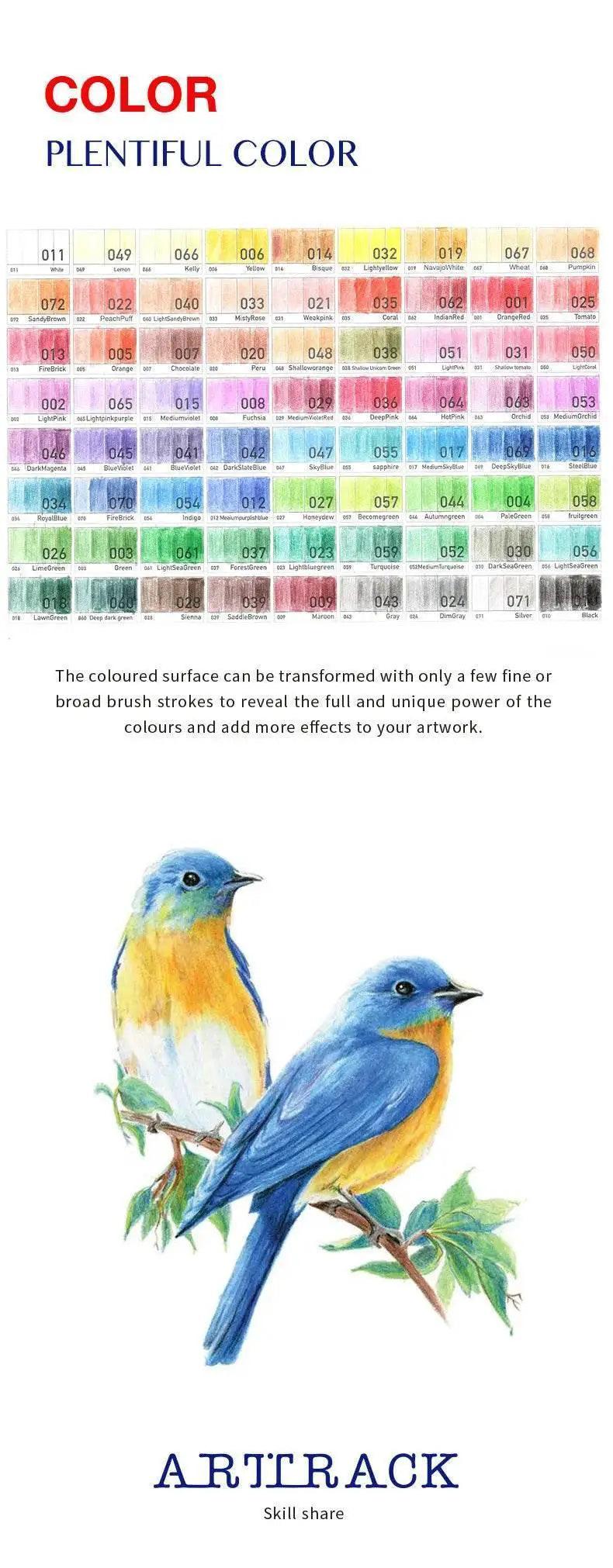  ARJTRACK Professional Oil Wood Pencils for Art Supplies -  ToylandEU™