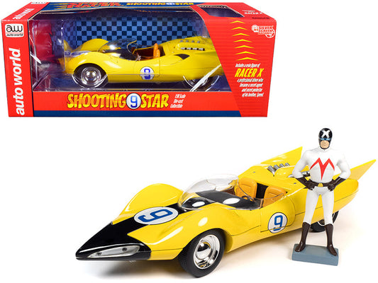 Shooting Star #9 Yellow and Racer X Figurine \Speed Racer\