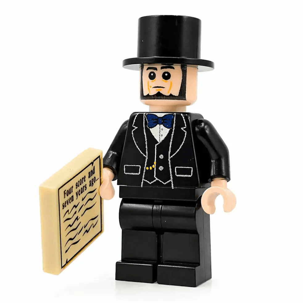 Abraham Lincoln US President Minifig - B3 Customs