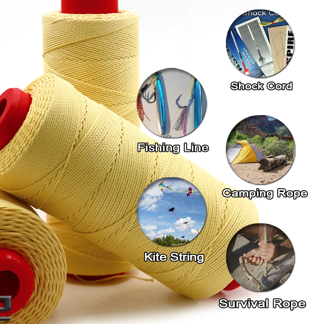 High Strength 100% DuPont Braided Kevlar Line - Versatile Outdoor Utility Rope - ToylandEU