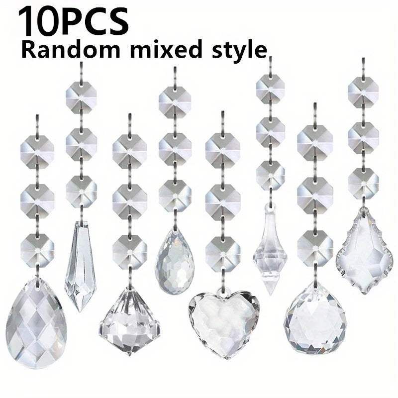 Acrylic Christmas Ornaments | Clear Snowflake Set of 10 | Toylandeu™