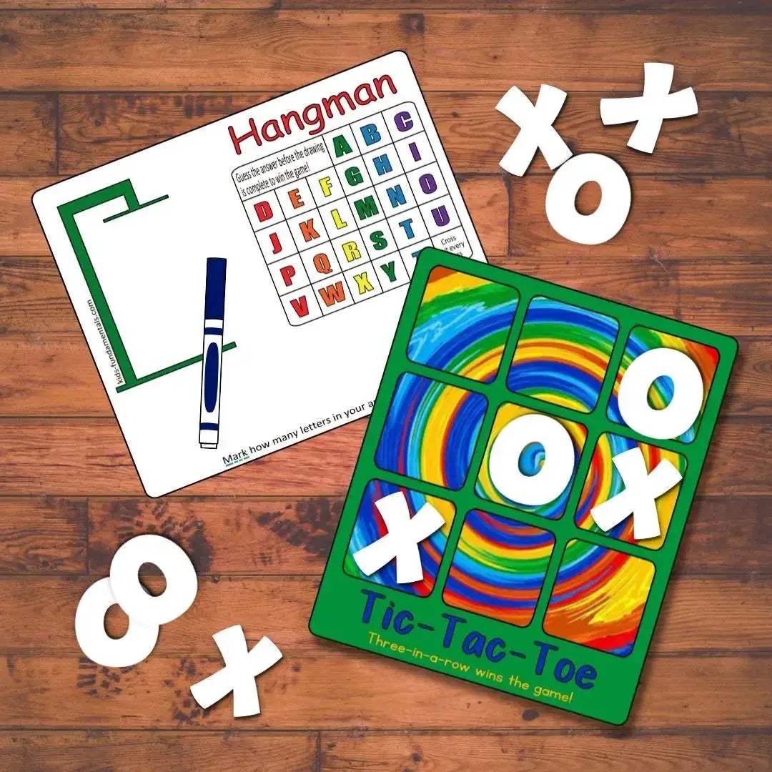 Acrylic Tic Tac Toe And Hangman Board Game Double Sided - ToylandEU