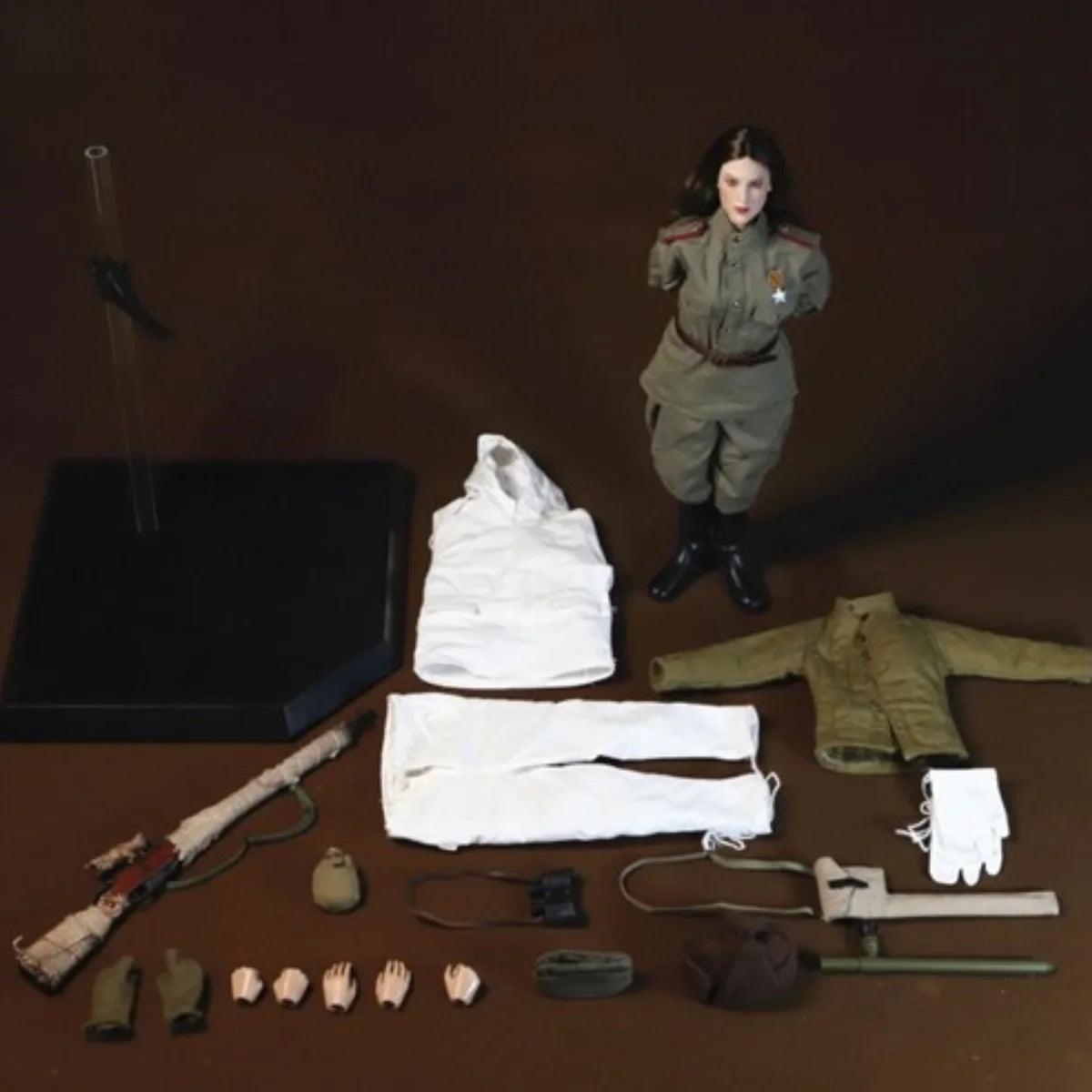  Action Figure 1/6 Soviet Snow Sniper 12in | Toylandeu™ 