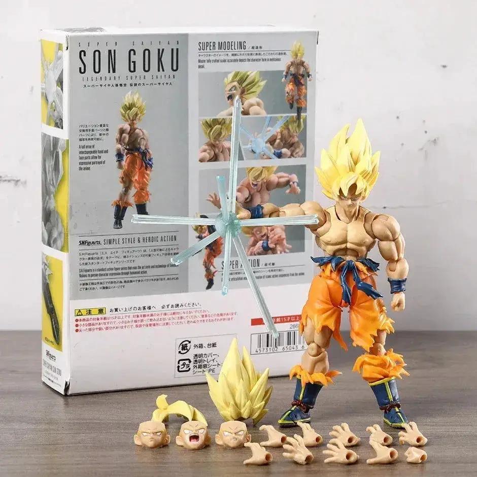  Super Saiyan Goku Posable Action Figure, Anime Dragon Ball Z Figurines PVC Articulated Collectible 16.5 cm -  ToylandEU™
