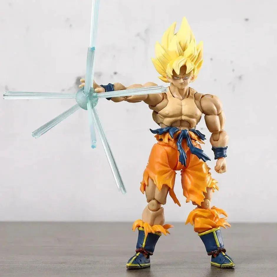  Super Saiyan Goku Posable Action Figure, Anime Dragon Ball Z Figurines PVC Articulated Collectible 16.5 cm -  ToylandEU™