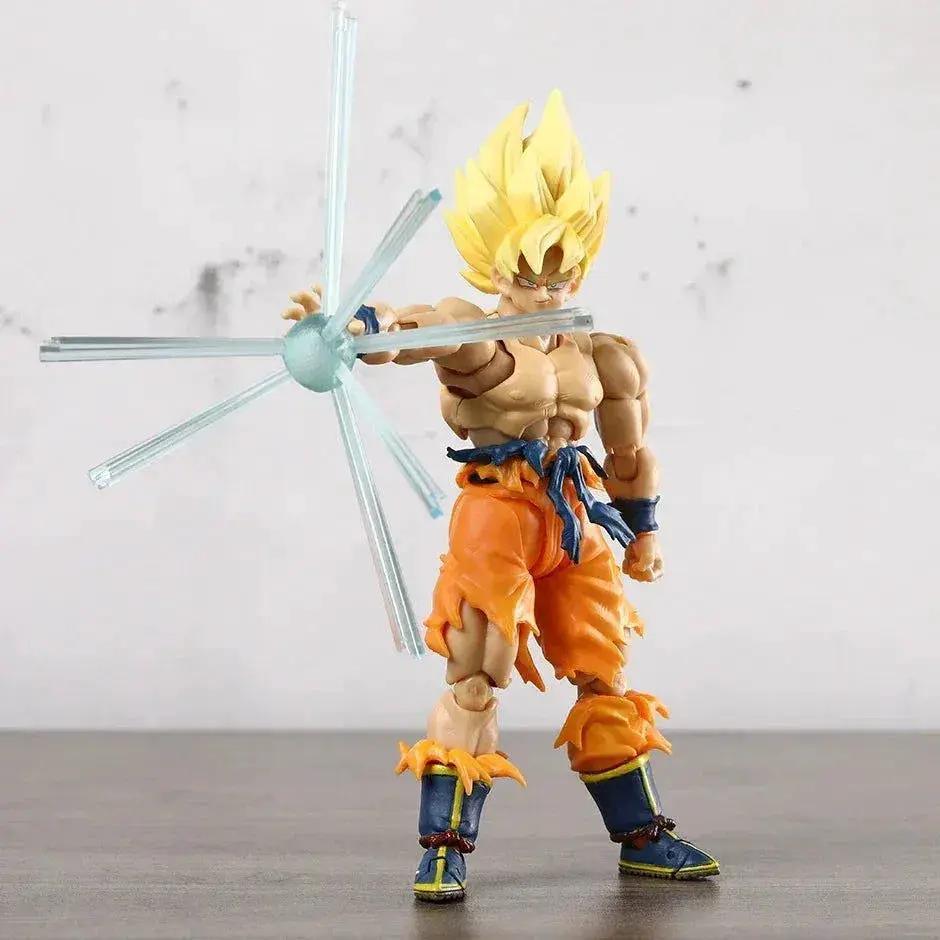  Super Saiyan Goku Posable Action Figure, Anime Dragon Ball Z Figurines PVC Articulated Collectible 16.5 cm -  ToylandEU™