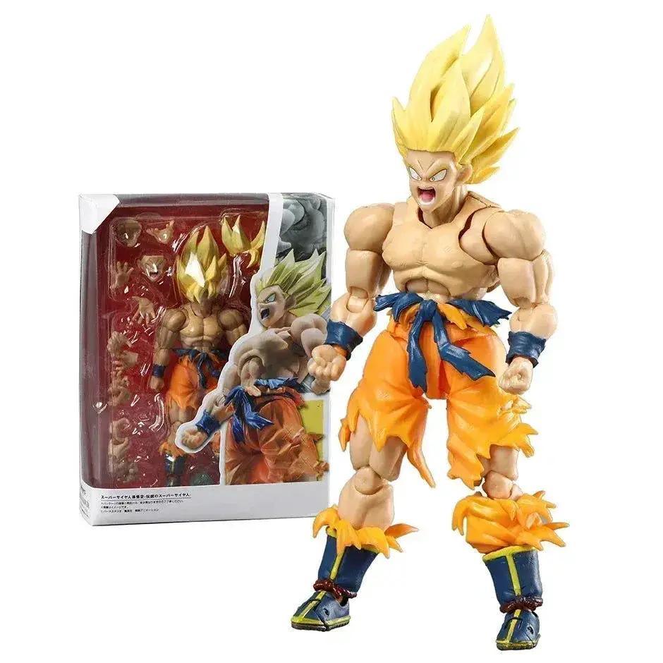  Super Saiyan Goku Posable Action Figure, Anime Dragon Ball Z Figurines PVC Articulated Collectible 16.5 cm -  ToylandEU™