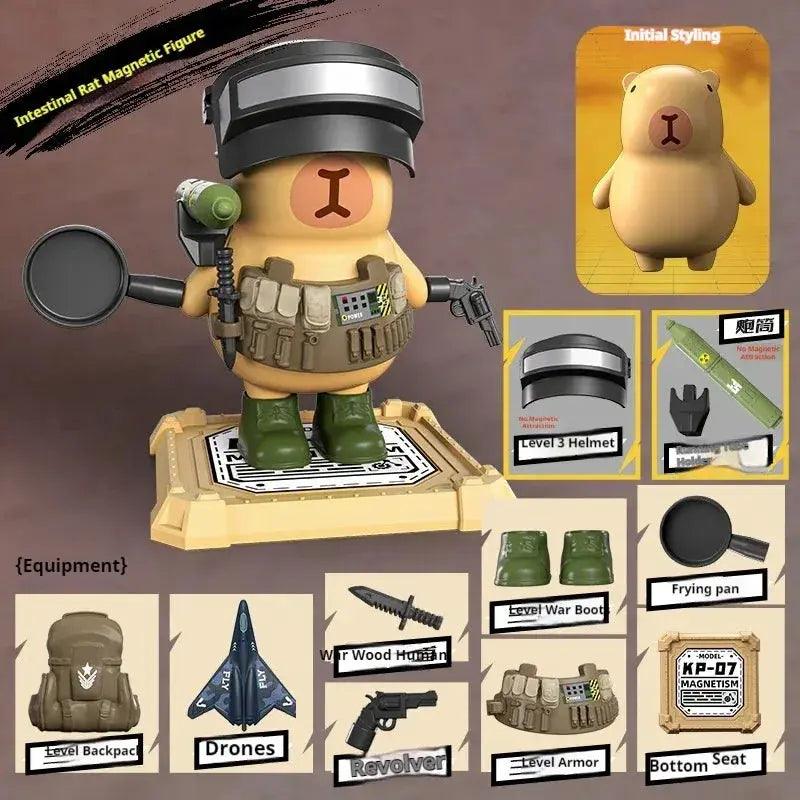  Magnetic Capybara Action Figure With Detachable Weapons -  ToylandEU™