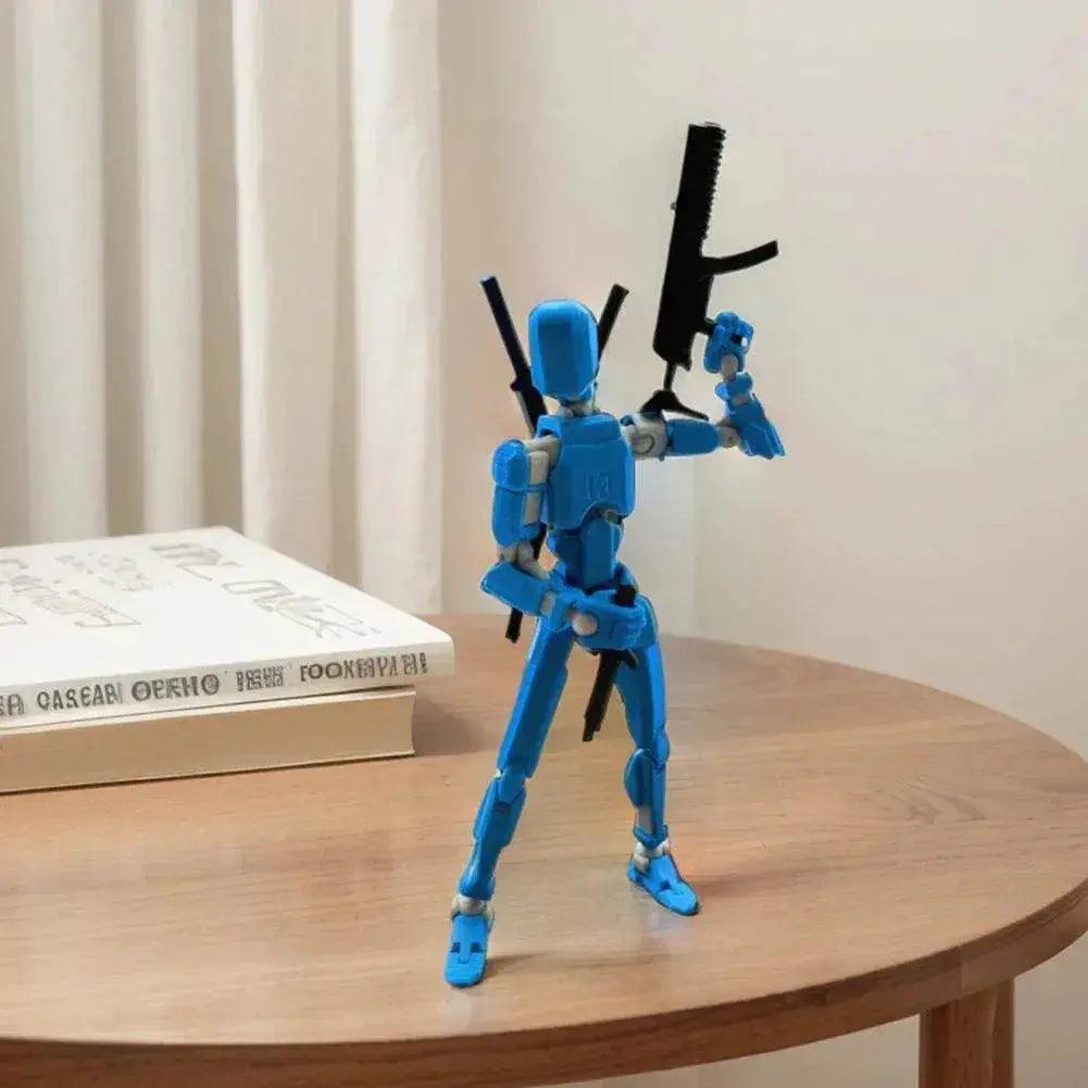  13cm Robot Action Figure with Multiple Accessories Multi-Jointed Mechanical Movable Toy Desk Decoration Gift for Him -  ToylandEU™