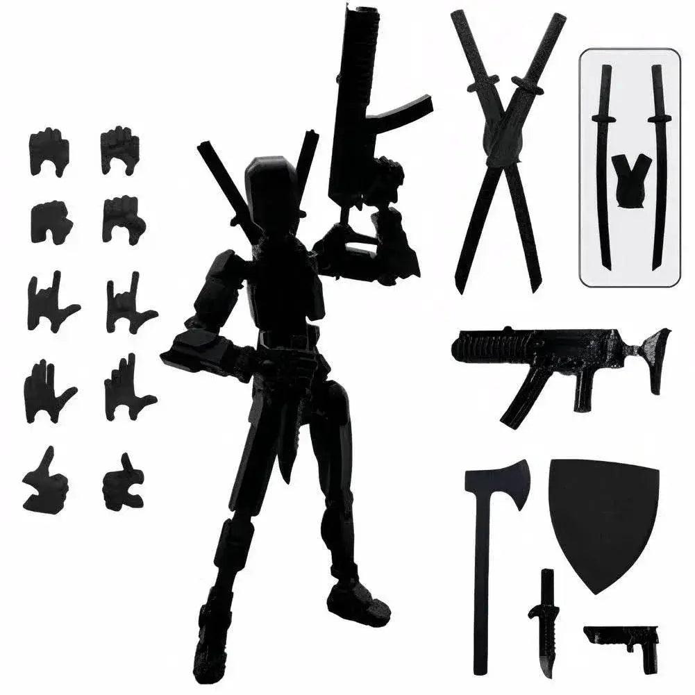  13cm Robot Action Figure with Multiple Accessories Multi-Jointed Mechanical Movable Toy Desk Decoration Gift for Him -  ToylandEU™