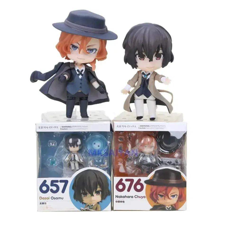 Action Figures Bungo Stray Dogs, Dazai Osamu, Nakahara Chuuya, Kawaii Chibi Cute Anime Figurines 10 cm - ToylandEU