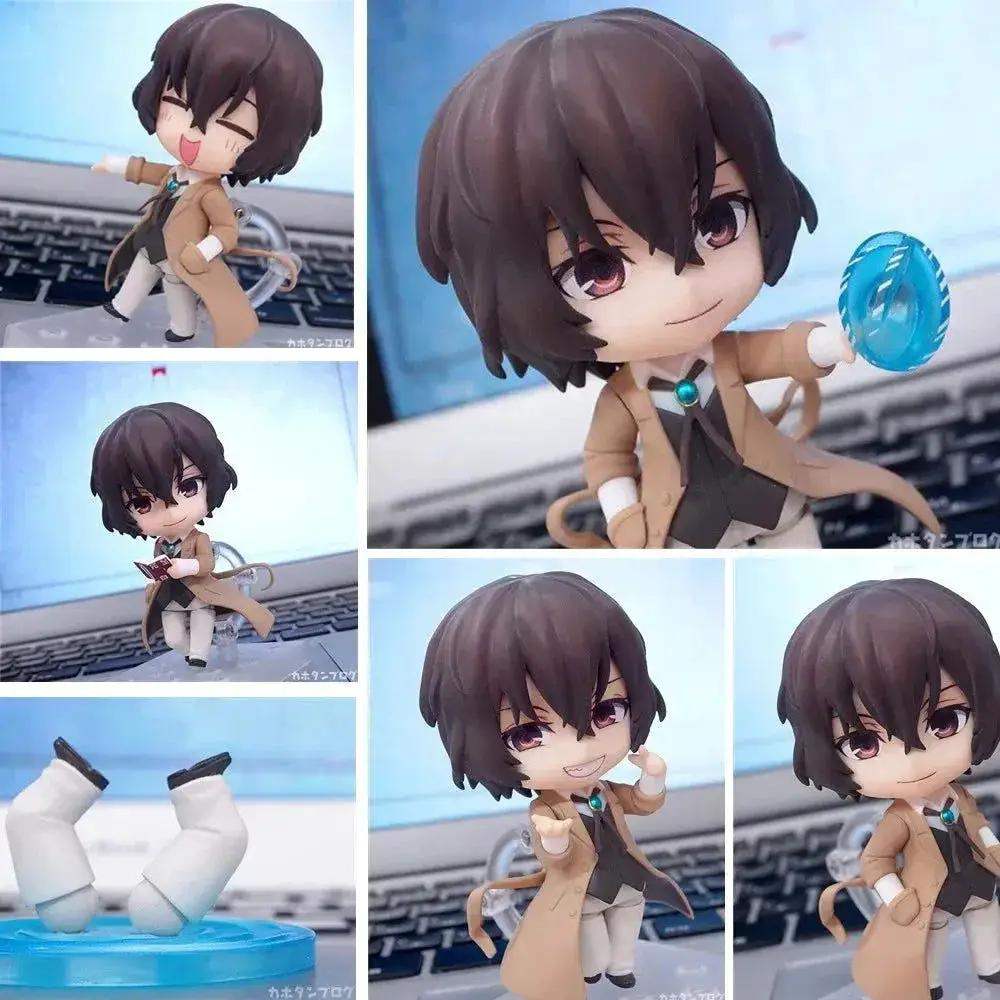 Action Figures Bungo Stray Dogs, Dazai Osamu, Nakahara Chuuya, Kawaii Chibi Cute Anime Figurines 10 cm - ToylandEU